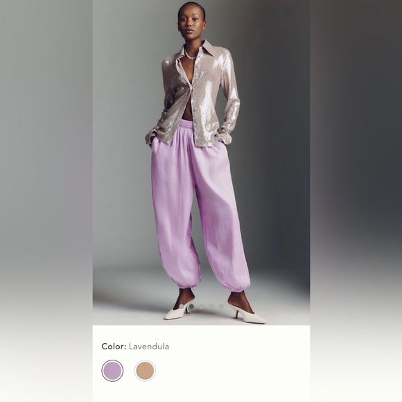 NWT Maeve Shiny Balloon Pants - Medium - Picture 3 of 9